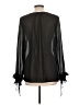 Lisa 100% Polyester Black Long Sleeve Blouse Size L - photo 2