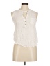 Mine 100% Rayon Ivory Sleeveless Button-Down Shirt Size M - photo 1