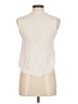 Mine 100% Rayon Ivory Sleeveless Button-Down Shirt Size M - photo 2