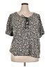 Maurices Silver Short Sleeve Henley Size 2X - photo 1