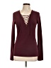 Express Burgundy Long Sleeve Top Size L - photo 1