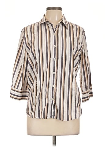 George 3/4 Sleeve Button-Down Shirt (view 1)
