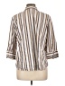 George Stripes Ivory 3/4 Sleeve Button-Down Shirt Size L - photo 2