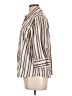 George Stripes Ivory 3/4 Sleeve Button-Down Shirt Size L - photo 5