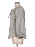 Shein Tweed Gray 3/4 Sleeve Button-Down Shirt Size L - photo 5