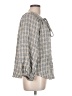 Shein Tweed Gray 3/4 Sleeve Button-Down Shirt Size L - photo 4