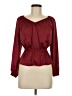 MICHAEL Michael Kors 100% Polyester Burgundy Long Sleeve Blouse Size P (petite) - photo 1