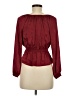 MICHAEL Michael Kors 100% Polyester Burgundy Long Sleeve Blouse Size P (petite) - photo 2