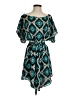 Tricia Fix 100% Polyester Print Teal Casual Dress Size S - photo 1