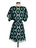 Tricia Fix 100% Polyester Print Teal Casual Dress Size S - photo 2