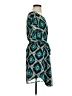 Tricia Fix 100% Polyester Print Teal Casual Dress Size S - photo 4