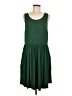 Assorted Brands Solid Green Casual Dress Size L - photo 1