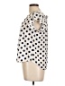 NY Invasion Polka Dots Ivory Short Sleeve Blouse Size L - photo 5