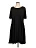Susan Graver Solid Black Casual Dress Size L - photo 1