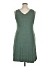 Unbranded Solid Green Casual Dress Size XL - photo 2