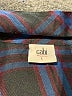 CAbi 100% Rayon Plaid Black Long Sleeve Button-Down Shirt Size L - photo 7