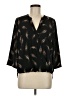 Cooper & Ella Print Black 3/4 Sleeve Blouse Size S - photo 1