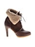 Bocage Solid Color Block Brown Ankle Boots Size EU 38 - photo 1