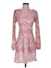 Maje 100% Polyester Paisley Pink Cocktail Dress Size EU (FR) 36 / US 4 - photo 1