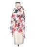 Shein 100% Polyester Floral Ivory Short Sleeve Blouse Size 4 - photo 5