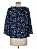 MICHAEL Michael Kors Blue 3/4 Sleeve Blouse Size M - photo 2