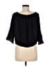 Express 100% Polyester Black Short Sleeve Blouse Size M - photo 2