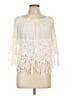 Blush 100% Rayon Ivory 3/4 Sleeve Blouse Size L - photo 1