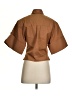 Helsa 100% Cotton Brown Short Sleeve Blouse Size S - photo 2