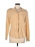 Rena Rowan 100% Silk Tan Long Sleeve Silk Top Size 6 - photo 1