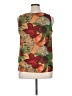 Halston 100% Polyester Floral Red Orange Sleeveless Blouse Size 16 - photo 2