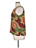 Halston 100% Polyester Floral Red Orange Sleeveless Blouse Size 16 - photo 5