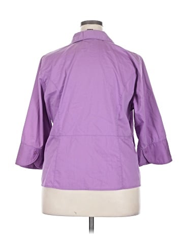 Lane Bryant 3/4 Sleeve Button-Down Shirt (view 2)