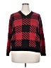 Roz & Ali Checkered-gingham Red Pullover Sweater Size 2X - photo 1