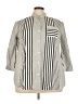 Unbranded Stripes Gray 3/4 Sleeve Blouse Size 4X - photo 1