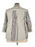 Unbranded Stripes Gray 3/4 Sleeve Blouse Size 4X - photo 2