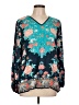 Tolani Collection 100% Modal Teal Long Sleeve Blouse Size L - photo 1