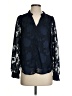 Simplee 100% Polyester Blue Long Sleeve Blouse Size S - photo 1