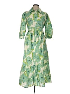 knee length dresses for ladies Gigio Bold Color Floral Print Midi Dress in Blue Multi S