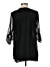 Mademoiselle 100% Polyester Black 3/4 Sleeve Blouse Size M - photo 2