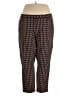 Susan Graver Print Brown Casual Pants Size 3X - photo 1