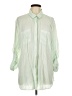 BLL NYC 100% Viscose Green 3/4 Sleeve Button-Down Shirt Size XL - photo 1