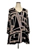 Chico's Aztec Or Tribal Print Argyle Black Kimono Size XXL (4) - photo 1
