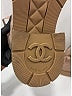 Chanel Tan Pink Interlocking CC Logo Combat Boots Size EU 38 - photo 5