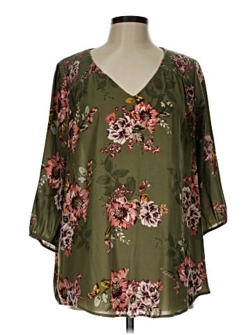 Torrid 3/4 Sleeve Blouse (view 1)
