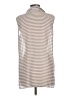 Olive and Oak 100% Polyester Stripes Gray Sleeveless Blouse Size L - photo 2