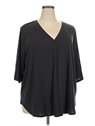 Kaari Blue 3/4 Sleeve T-Shirt (view 1)