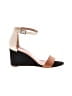 AQUATALIA 100% Leather Color Block Tan Brown Wedges Size 8 - photo 1