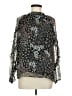 Ann Taylor LOFT 100% Polyester Paisley Black Long Sleeve Blouse Size M - photo 1