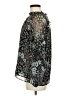 Ann Taylor LOFT 100% Polyester Paisley Black Long Sleeve Blouse Size M - photo 5