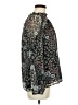 Ann Taylor LOFT 100% Polyester Paisley Black Long Sleeve Blouse Size M - photo 4